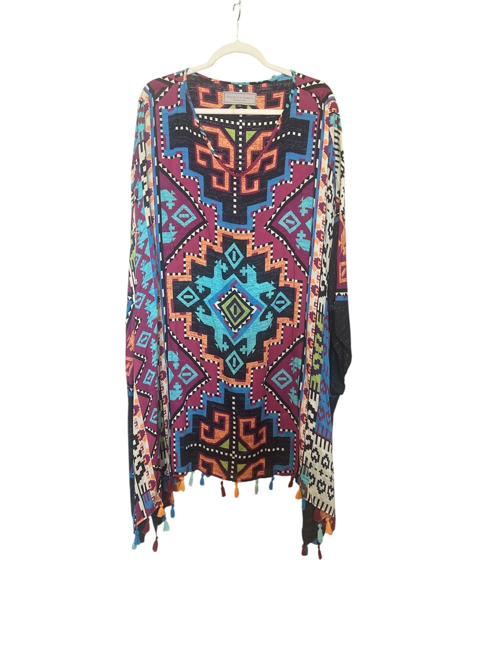 Double D Ranch Purple Black Turquoise Aztec Kimono